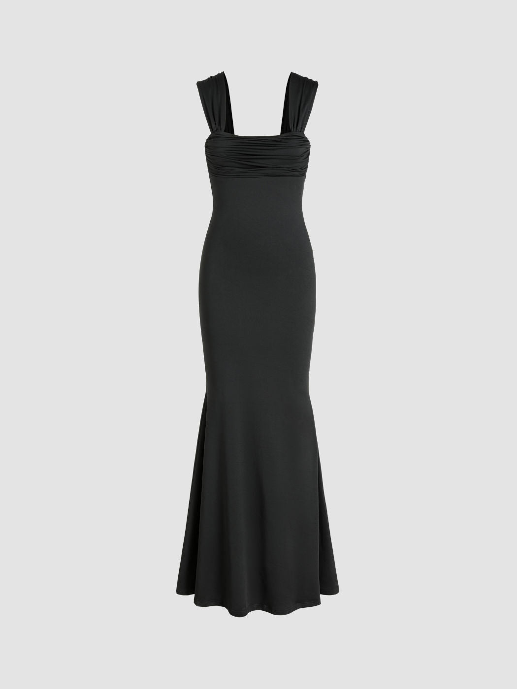 2025 New Arrival bodycon square - neck vest dress sxy slimming long fishtail dress - Negative Apparel