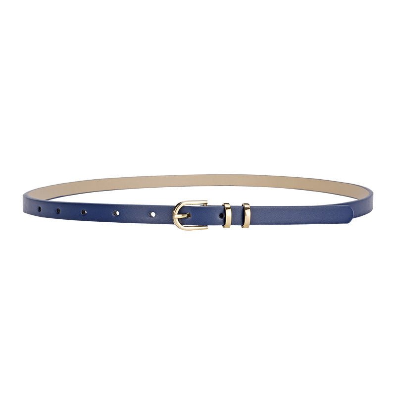 2025 summer Korean style small fresh dress decorative thin belt ladies fashion simple pin buckle belt female - Negative Apparel