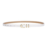2025 summer Korean style small fresh dress decorative thin belt ladies fashion simple pin buckle belt female - Negative Apparel