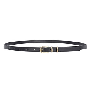 2025 summer Korean style small fresh dress decorative thin belt ladies fashion simple pin buckle belt female - Negative Apparel