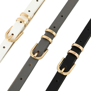 2025 summer Korean style small fresh dress decorative thin belt ladies fashion simple pin buckle belt female - Negative Apparel