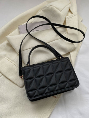 Elegant Portable Mini Stylish Flap Top Handle Bag With Adjustable Shoulder Strap For Female,For Lady Best Personalized Gifts For Women, Mom & Girlfriends - Negative Apparel