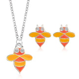 Fashionable and popular jewelry set, elegant diamond zircon necklace, earrings and ring combination set, bridal party accessories - Negative Apparel