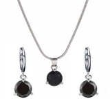 Fashionable and popular jewelry set, elegant diamond zircon necklace, earrings and ring combination set, bridal party accessories - Negative Apparel