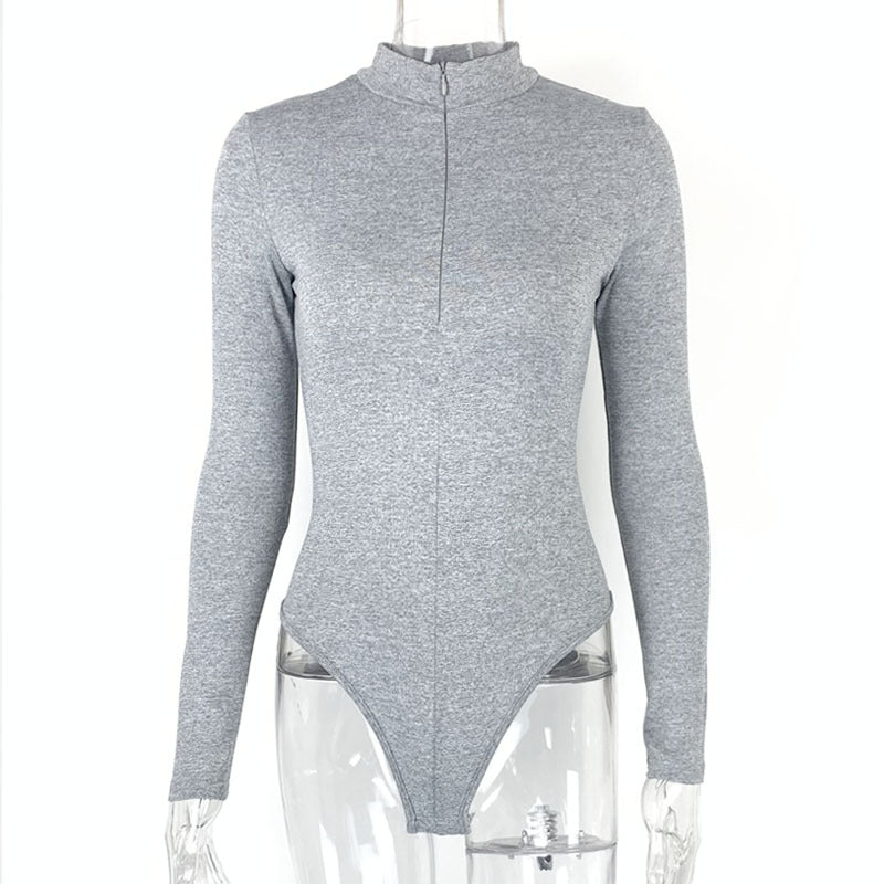 Full sleeved with zipper bodysuit for women - Negative Apparel