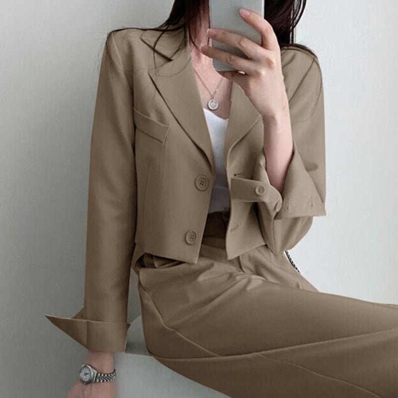 High - end small jacket office suit 2 pcs - Negative Apparel