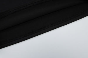 Irregular oblique shoulder pleated slim T-shirt top - Negative Apparel