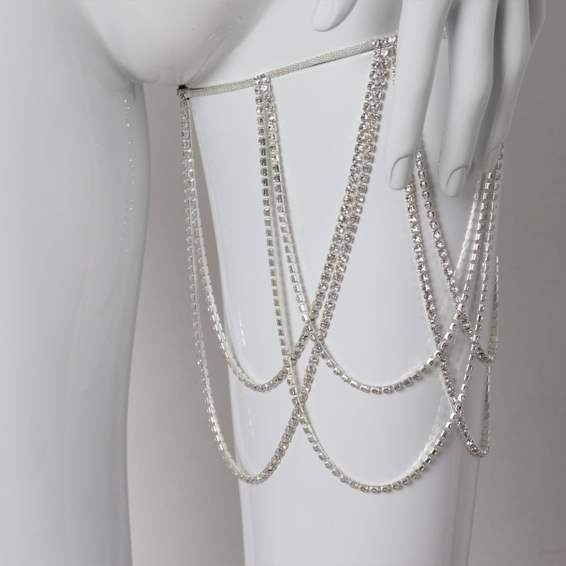 Leg chain jewelry exaggerated diamond chain jewelry - Negative Apparel