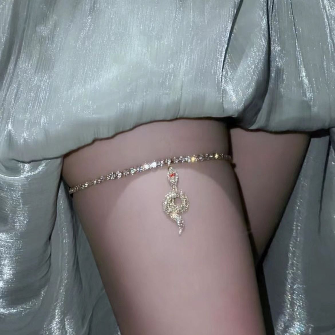 Leg chain jewelry exaggerated diamond chain jewelry - Negative Apparel