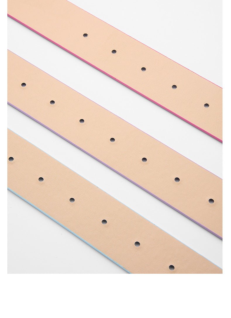 Lengthened love buckle belt for women to decorate dress, new summer style, versatile and fashionable, Korean peach heart ins style belt - Negative Apparel