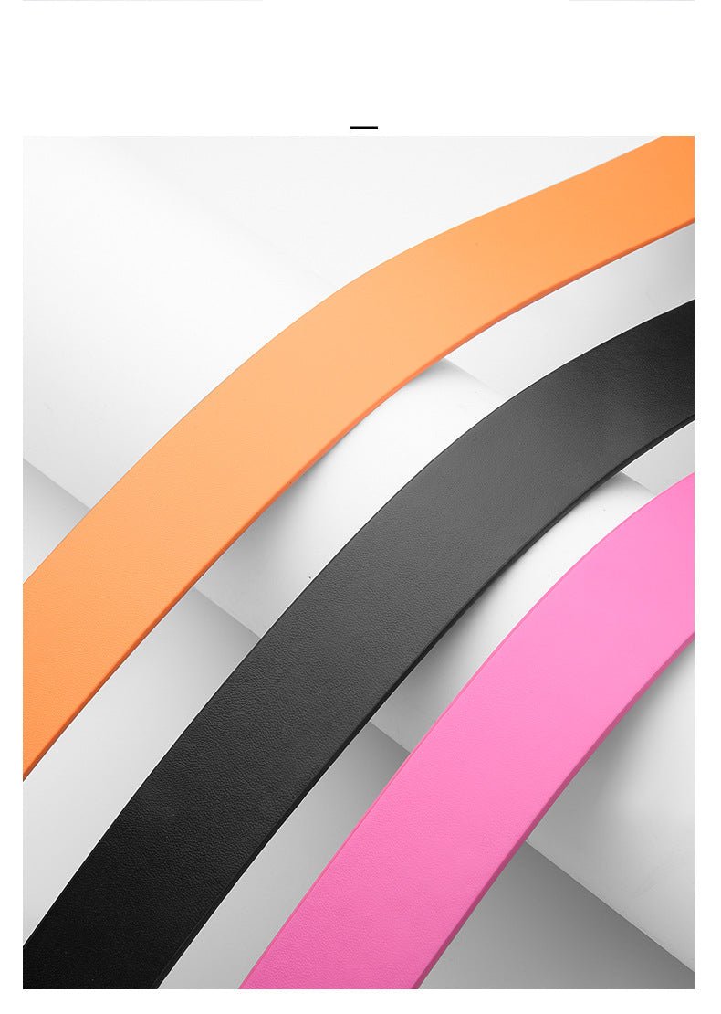 Lengthened love buckle belt for women to decorate dress, new summer style, versatile and fashionable, Korean peach heart ins style belt - Negative Apparel