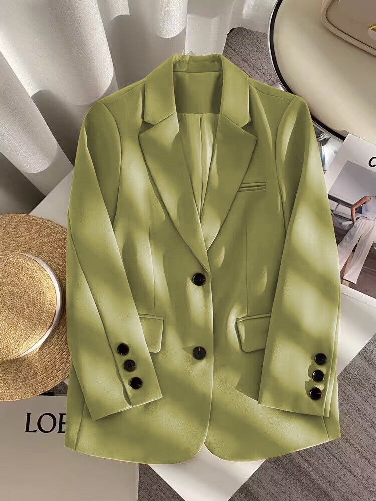 Loose straight tube slim 2025 spring Blazer for Office - Negative Apparel