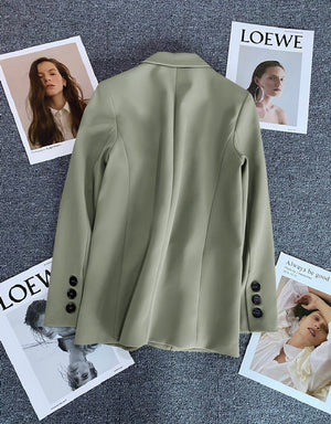 Loose straight tube slim 2025 spring Blazer for Office - Negative Apparel