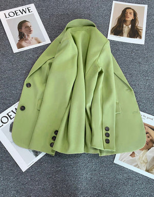 Loose straight tube slim 2025 spring Blazer for Office - Negative Apparel