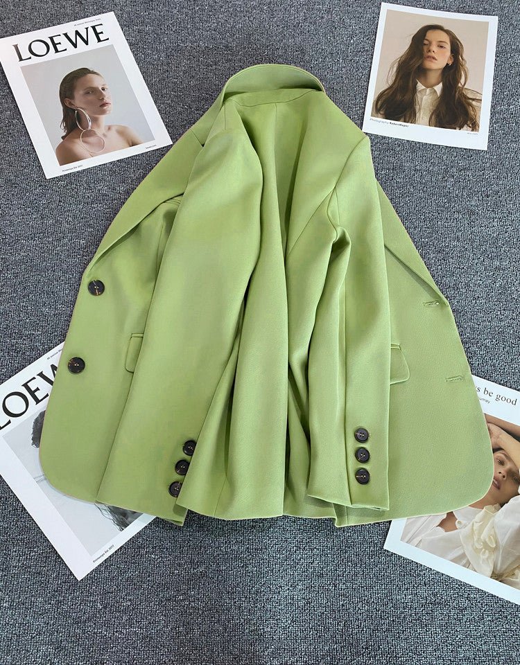 Loose straight tube slim 2025 spring Blazer for Office - Negative Apparel
