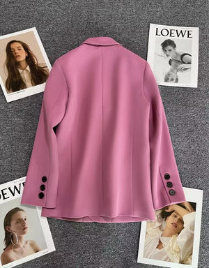 Loose straight tube slim 2025 spring Blazer for Office - Negative Apparel