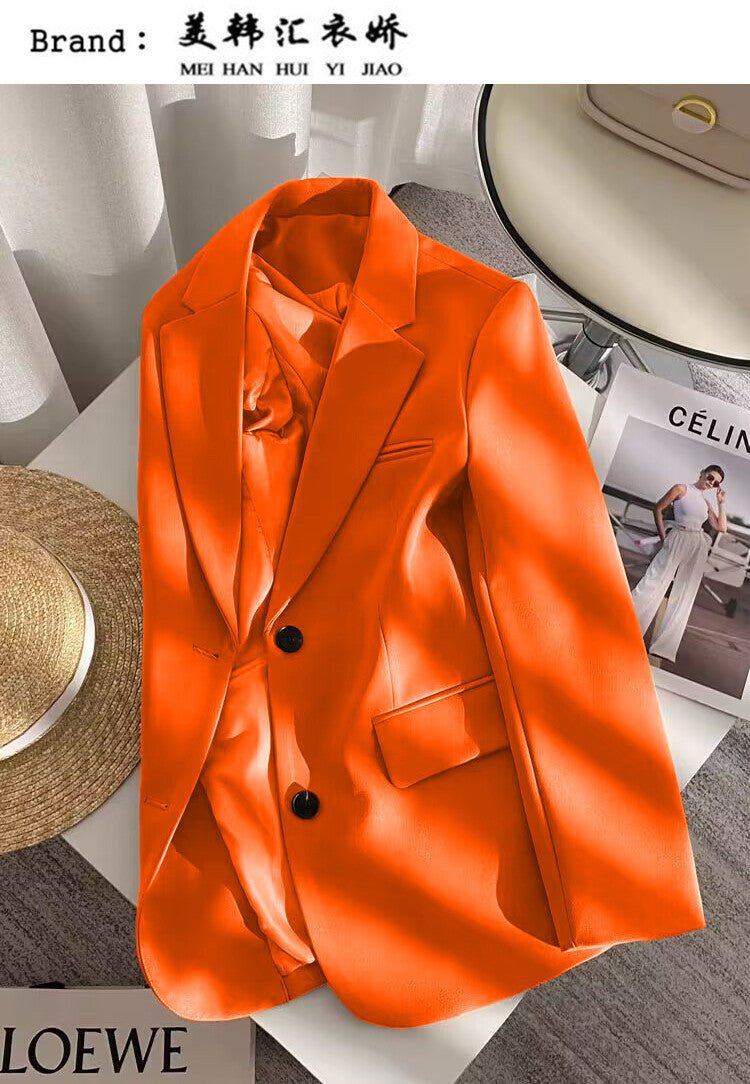 Loose straight tube slim 2025 spring Blazer for Office - Negative Apparel
