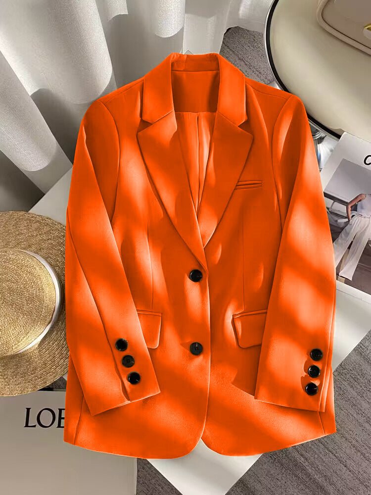 Loose straight tube slim 2025 spring Blazer for Office - Negative Apparel