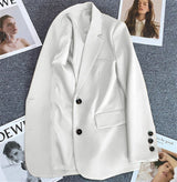Loose straight tube slim 2025 spring Blazer for Office - Negative Apparel
