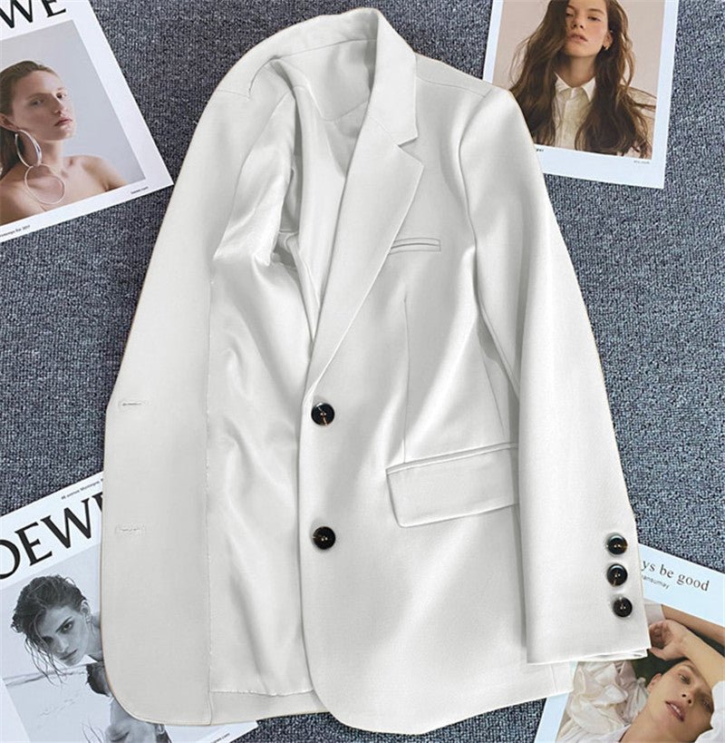 Loose straight tube slim 2025 spring Blazer for Office - Negative Apparel