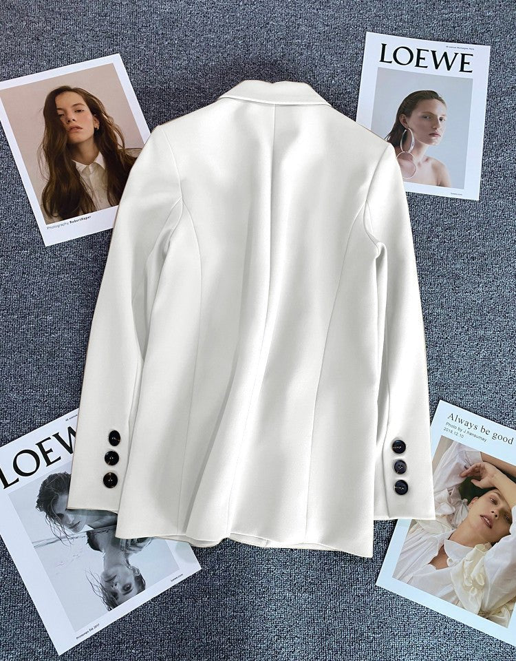 Loose straight tube slim 2025 spring Blazer for Office - Negative Apparel