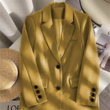 Loose straight tube slim 2025 spring Blazer for Office - Negative Apparel