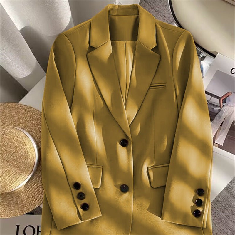 Loose straight tube slim 2025 spring Blazer for Office - Negative Apparel