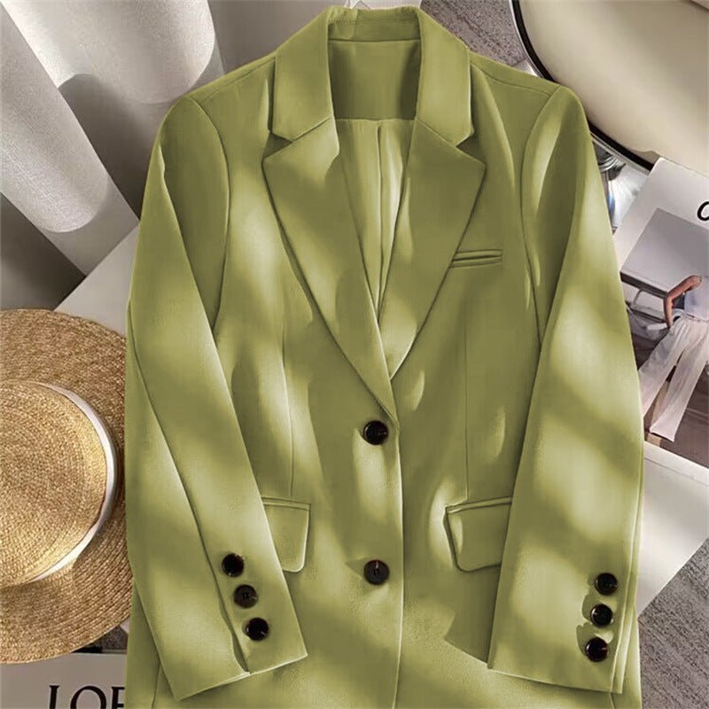 Loose straight tube slim 2025 spring Blazer for Office - Negative Apparel