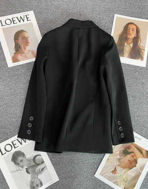 Loose straight tube slim 2025 spring Blazer for Office - Negative Apparel