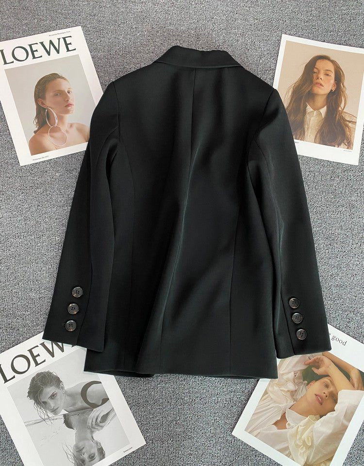 Loose straight tube slim 2025 spring Blazer for Office - Negative Apparel