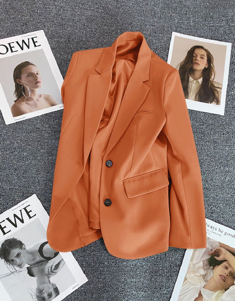 Loose straight tube slim 2025 spring Blazer for Office - Negative Apparel