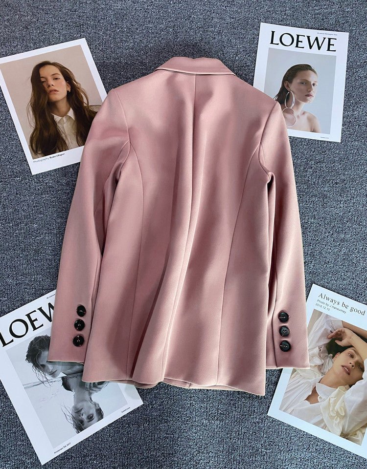 Loose straight tube slim 2025 spring Blazer for Office - Negative Apparel