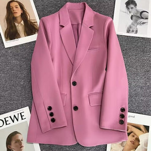 Loose straight tube slim 2025 spring Blazer for Office - Negative Apparel