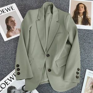 Loose straight tube slim 2025 spring Blazer for Office - Negative Apparel