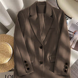 Loose straight tube slim 2025 spring Blazer for Office - Negative Apparel