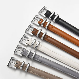 New retro silver buckle belt for women, slimming belt for jeans, fashionable and versatile suit leather belt wholesale - Negative Apparel