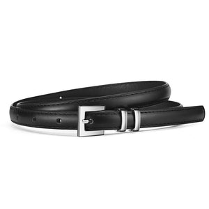New retro silver buckle belt for women, slimming belt for jeans, fashionable and versatile suit leather belt wholesale - Negative Apparel