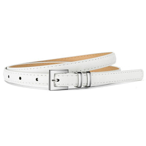 New retro silver buckle belt for women, slimming belt for jeans, fashionable and versatile suit leather belt wholesale - Negative Apparel