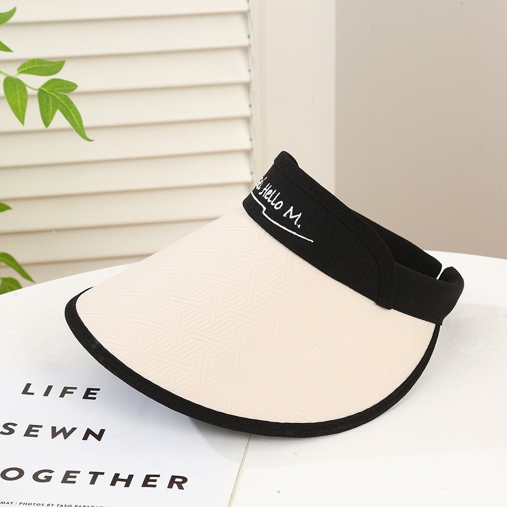 New style women's sun hat with letters sun protection hollow top hat outdoor travel sports hat spot wholesale and dispatch - Negative Apparel
