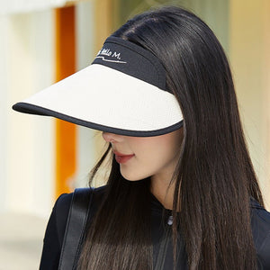 New style women's sun hat with letters sun protection hollow top hat outdoor travel sports hat spot wholesale and dispatch - Negative Apparel