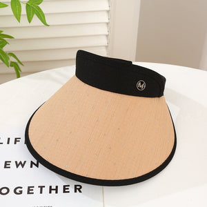 New style women's sun hat with letters sun protection hollow top hat outdoor travel sports hat spot wholesale and dispatch - Negative Apparel