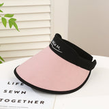 New style women's sun hat with letters sun protection hollow top hat outdoor travel sports hat spot wholesale and dispatch - Negative Apparel