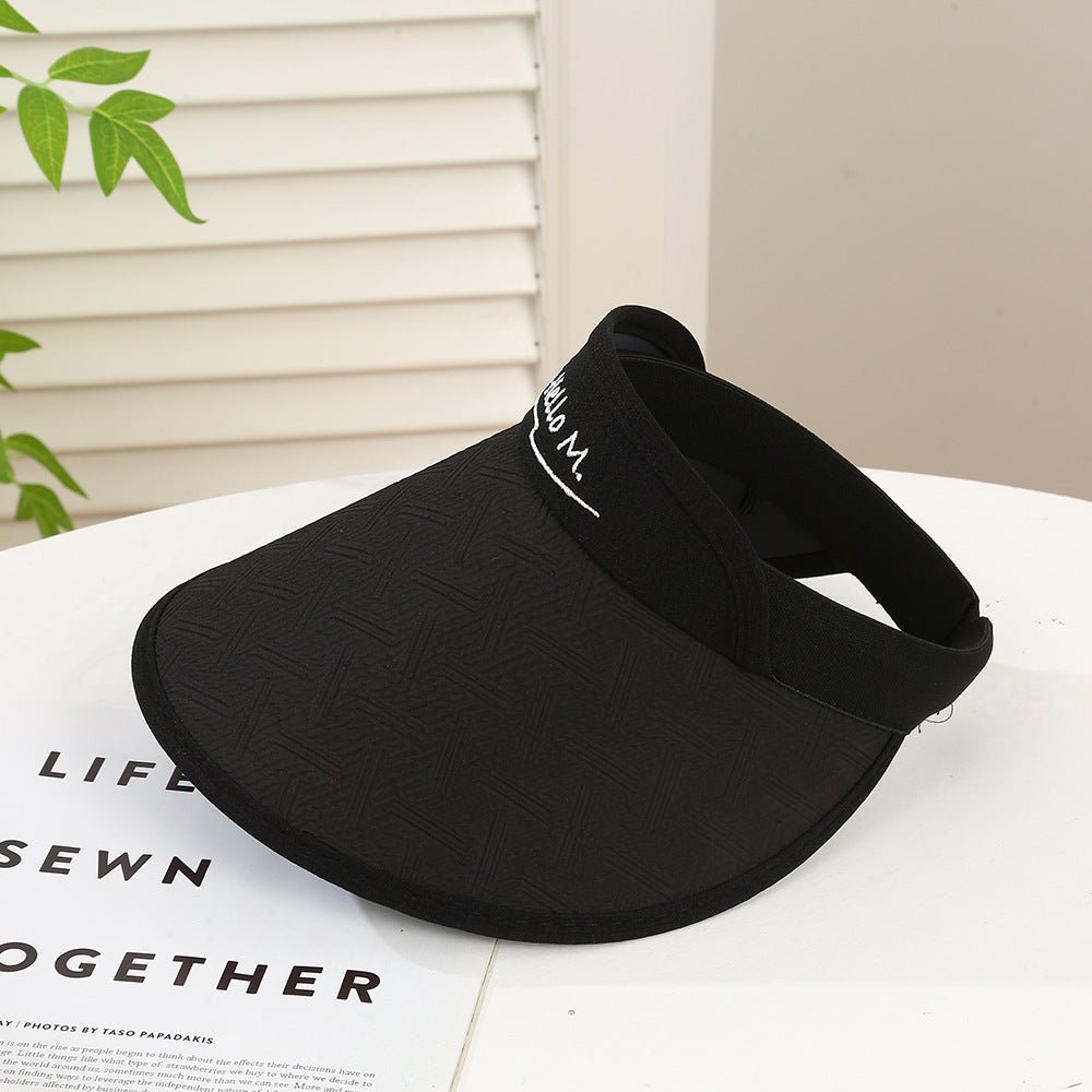 New style women's sun hat with letters sun protection hollow top hat outdoor travel sports hat spot wholesale and dispatch - Negative Apparel