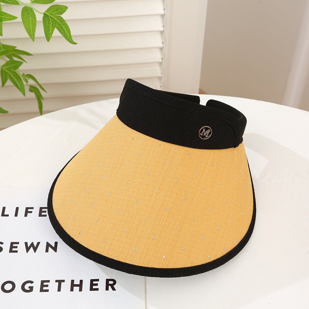 New style women's sun hat with letters sun protection hollow top hat outdoor travel sports hat spot wholesale and dispatch - Negative Apparel