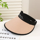New style women's sun hat with letters sun protection hollow top hat outdoor travel sports hat spot wholesale and dispatch - Negative Apparel