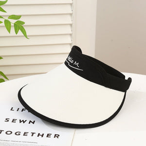New style women's sun hat with letters sun protection hollow top hat outdoor travel sports hat spot wholesale and dispatch - Negative Apparel