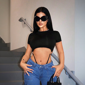 Onesie 2025 spring and summer new high - waisted slim - fit thong - Negative Apparel
