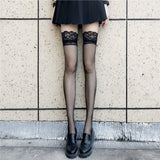 Over the knee black stockings - Negative Apparel