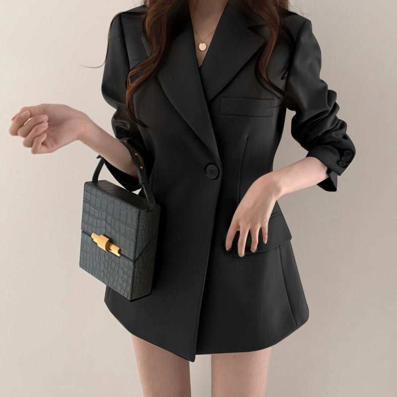 Pink high - end suit for women 2025 spring new design wide - leg pants two - piece suit - Negative Apparel