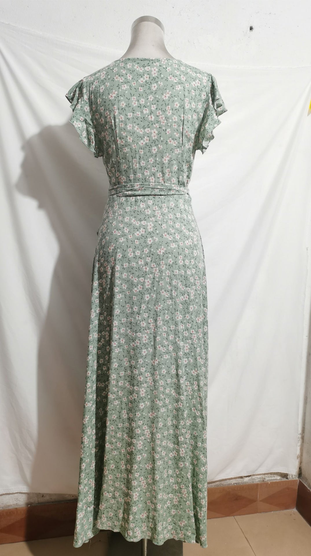 Self - designed V - neck Bohemian holiday style slim lace dress - Negative Apparel